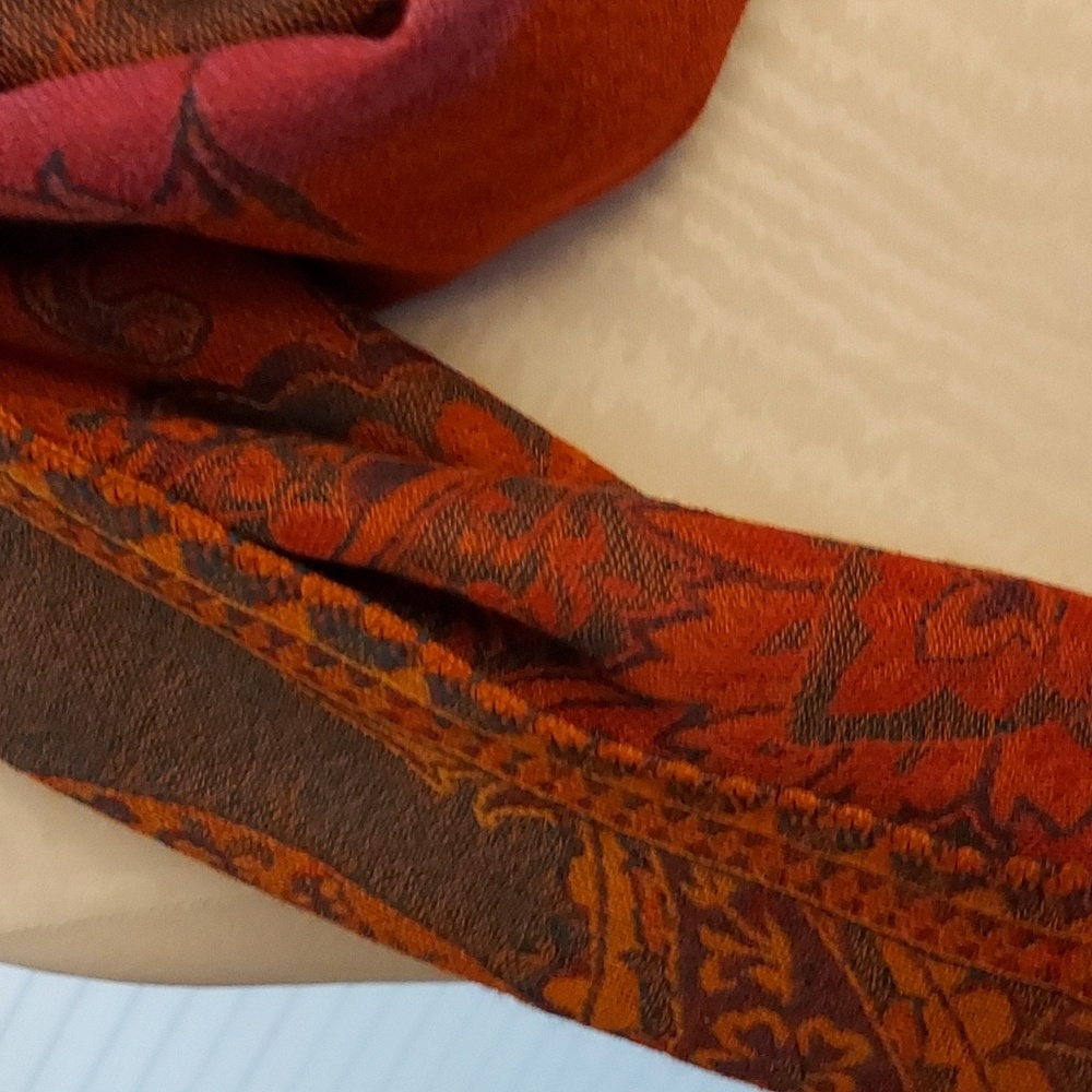 Floral Paisley Wrap Scarf - Picture 9 of 9